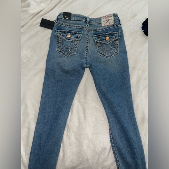 Womens True Religion Skinny Jeans Big T Stitch - Picture 5 of 8